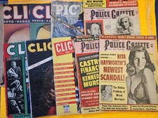 Vintage Police Gazette Magazine Lot (3) 1964 1968 Rita Hayworth Brigitte Bardo picture