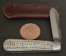 🔥 NORTHWOODS HERITAGE JACK KNIFE GEC 86 BURLAP MICARTA - COMES WITH GOODS RARE picture