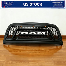US STOCK Front Upper Grille Matte Black  for 2010-2018 Dodge Ram 2500 Grill picture