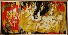 Ukrainian Soviet Painting avantgarde Abstract figure mermaid Mavka theater scene picture