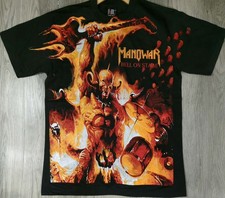 Vintage 1998 Manowar Hell On Stage AOP Giant Tee Jays XL Metal Band Shirt picture
