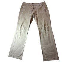 Bonobos Mens Slim Fit Chino Pants Tan Khaki Flat Front 35x32 picture