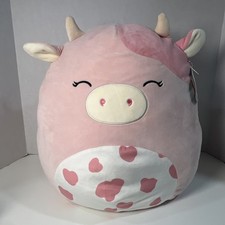 Squishmallows Official Kellytoy Squishy Soft Plush 16 Inch, Clay The Pink Cow picture