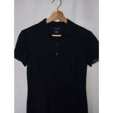 Vintage Ann Taylor Little Black Dress Sz 2 Collar Button-Down Sheer Lined picture