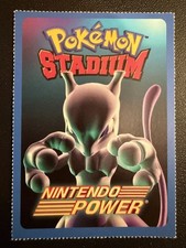 2000 Advertisement Nintendo Power Pokemon Stadium Mewtwo Insert Card Rare NM picture