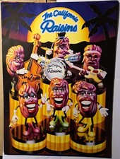Vintage California Raisins Band Poster 🎸 1988 CALRAB Fresno Fan Club Promo picture