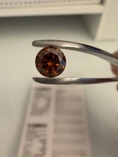IGI Certified Lab Grown 0.93 ct Diamond - Fancy Deep Orange VVS2 Round Brilliant picture