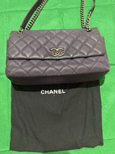 Chanel Matte Quilted Caviar Leather Lady Pearly Flap Crossbody Bag Violet picture