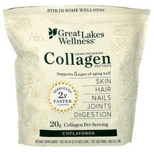 2 X Great Lakes Wellness, Grass-Fed Bovine Collagen Peptides, Unflavored, 64 oz picture