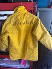 Vintage Body Guard Yellow Firefighter Jacket Coat 100% Nylon Size 40 picture