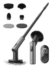 HOTO Cordless Electric Spin Scrubber Digital Display Bathtub Shower Cleaner IPX7 picture