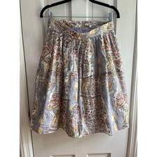 ✨ Carven Paris Graphic Print High-Rise Pleated Skirt, US 4 EU 40 ✨ picture