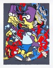 Ermsy SPLIT HERO Print DARK GREY Matt Gondek Simpsons Art DeBart Shoeuzi x/6 picture