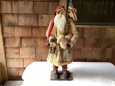 Large OOAK Arnett's Country Store Santa / Lantern/ Sheep 25