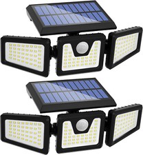 2Pack LED Solar Lights Outdoor Waterproof Motion Sensor Security Lamp 3 Head picture