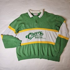 Vintage 1987 Cheers Boston Sweatshirt USA SZ XL Green TV Show Rare Nutmeg Mills picture
