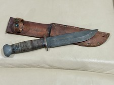 Vintage Original WWII US PAL RH-36 Parkerized Military Fighting Knife & Sheath picture