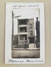 Pittsburgh PA RPPC 115 Gross Street 1913 Antique Postcard Mailed to Denmark picture