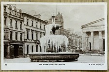 ELGIN SCOTLAND ST GILES CHURCH FOUNTAIN RPPC POSTCARD 1915 VTG DIVIDED BACK picture