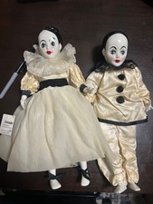 1981 Vintage Image Porcelain Pierrot Columbine Doll Set #2/500 TLC Mime Clown 80 picture