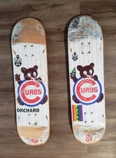 ( 2 ) Vintage Friend Ship Curbs Chicago Cubs Mascot Logo Used Skateboard Decks picture