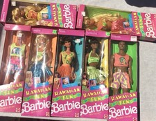 Vtg 90s Lot HAWAIIAN FUN Hula Barbie Doll Skipper Jazzie Kira Teresa Steven Set picture