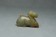 Chinese Antique Old Hetian Jade Hand-Carved Sheep Statues picture