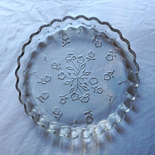 Vintage Anchor Hocking Savannah 10” Glass Pie/Tart/Quiche Dish picture