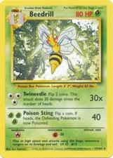 Pokémon TCG - Beedrill 17/102 - Rare Unlimited - Base Set Unlimited [Light Play] picture