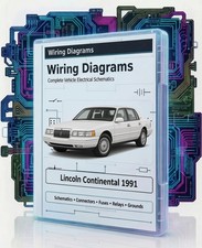 1991 Lincoln Continental Complete Color Electrical Wiring Diagrams PDF on USB picture