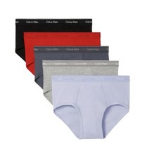 NWT. Calvin Klein. 5 Pack. 100% Cotton Classic Briefs. Multicolor. MRSP. $69.50 picture