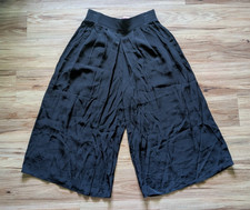 NWT Vtg Carole Little Black Culottes Pants 12 Petite Made in USA Rayon Gaucho picture