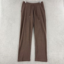 Quince Mongolian Cashmere 2.0 Pants Womens L Brown Straight Leg Knit Trousers picture