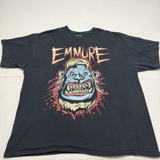 Vintage Emmure Band T Shirt Mens 2XL Black Monster Graphic Deathcore Metalcore picture