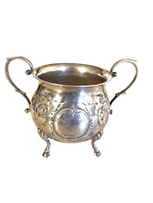 Sterling Silver beautiful Sugar Bowl - Hand Chased-6.6 oz picture