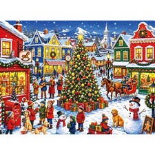 Christmas Tree Snowman 500 Piece Jigsaw Puzzle for Adults picture