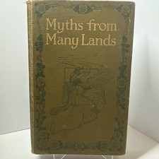 Myths From Many Lands Vol 2 Antique 1907 Children’s Book Illustrated Green Cloth picture