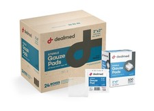 x 2 Sterile Gauze Pads 12-Ply Nonstick Individually Wrapped 100 Ct Case of 24 picture