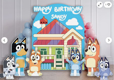 Blue & Bing Backdrop and props,Blue Family House, Party decor picture