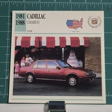 Vintage 1991 Cadillac Cimarron 1981-1988 Collector Info Card Edito-Service Auto picture