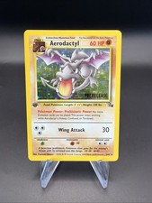 Aerodactyl - Prerelease Stamped 1st Edition Holo 1/62 Fossil - Pokémon TCG 1999 picture