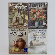 Vintage Walter T. Foster Art Books Acrylic Painting Color Instruction Lot 4 picture