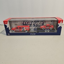 M2 Machines Coca Cola Hauler 1990 Ford F-350 Dually & 1988 Ford Mustang Chase picture