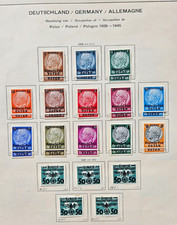 GERMANY OCCUPATION of POLAND Stamps 1939-1945, 10 Schaubek Pgs. MLH OG & USED picture