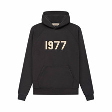 Essentials Fear of God Essentials 1977 Graphic Black Pullover Hoodie Men's M picture