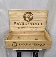 Vintage RAVENSWOOD WINERY Wood WINE BOX 1999 Pickberry Vineyards SONOMA MOUNTAIN picture