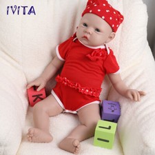 IVITA 20inch Full Silicone Adorable Girl Doll Reborn Baby Lifelike Newborn Doll  picture