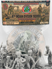 WW2 Toy Soldiers - British Indian 4th Div Collector 20pc - 54mm 1:32 W/ Bases picture