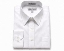 Richard Adams Men's Dress Shirt | 17.5 34/35 | White | Self Tucking | Regular picture