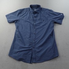 Kuhl Optimizr Shirt Mens M Endless Sea Blue UPF 40 Stretch Hiking 7316 picture